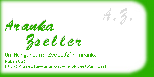 aranka zseller business card